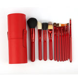 FOCALLURE Professional Makeup Brush Set 12Pcs Kit  Leather Cup Holder Case kit