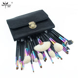 Large Makeup Brush Set/  Natural Hair