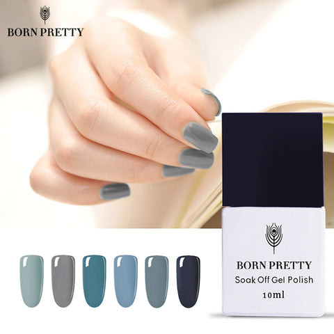 BORN PRETTY Gray Series Nail Gel 10ml Colors Gel Polish Fashion Multicolor Nail Art Gel Polish Varnish #23588