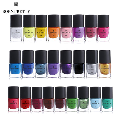 BORN PRETTY Nail Stamping Polish 6ml Colorful Printing Varnish Lacquer for Nail Art Stamping Plate 25 Colors Available