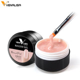 Venalisa new 15ml 12 color uv builder camouflage jelly uv gel, nails extend gel,natural color uv hard nail constraction poly gel