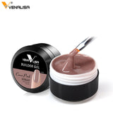 Venalisa new 15ml 12 color uv builder camouflage jelly uv gel, nails extend gel,natural color uv hard nail constraction poly gel