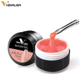 Venalisa new 15ml 12 color uv builder camouflage jelly uv gel, nails extend gel,natural color uv hard nail constraction poly gel