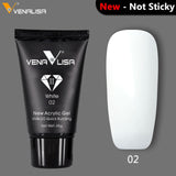 VENALISA Crystal Poly Gel Transparent Clear Pink Camouflage Colors Fiber Glass Hard Jelly Quick Building Nail Extend Poly Gel