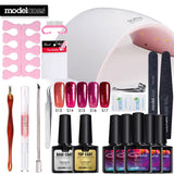 Modelones SUN9C Led Lamp Nail Art Kits Soak Off UV Gel Polish Manicure Set