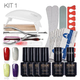 ROSALIND  Fashion Neon Nail Art Tools Cure 6W  Manicure Kit  UV Lamp Gel Polish Soak Off Base Coat Top Coat Gel Nail Polish Nail