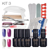 ROSALIND  Fashion Neon Nail Art Tools Cure 6W  Manicure Kit  UV Lamp Gel Polish Soak Off Base Coat Top Coat Gel Nail Polish Nail