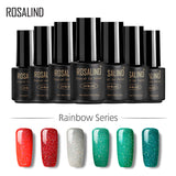 ROSALIND Gel 1S 7ML Nail Polish Rainbow Shimmer R01-29 Nail Art UV LED Manicure Semi Permanent Lucky Soak Off gel lacquer