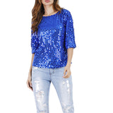 Women's Sequined Solid Top