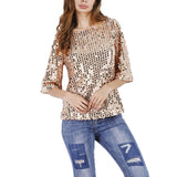Women's Sequined Solid Top