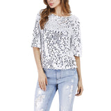 Women's Sequined Solid Top
