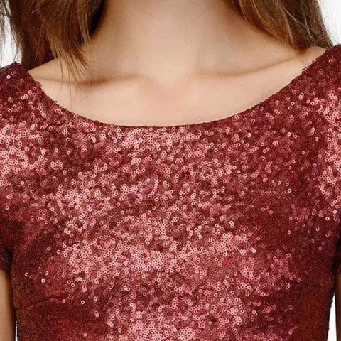 Women's Sequined Crop Top