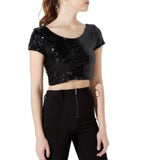 Women's Sequined Crop Top