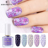 BORN PRETTY Purple Color Series Nail Stamping Polish 6ml Printing Varnish Rose Red Manicure Art Image Stamp Lacquer