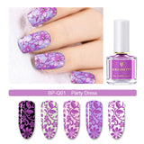 BORN PRETTY Purple Color Series Nail Stamping Polish 6ml Printing Varnish Rose Red Manicure Art Image Stamp Lacquer