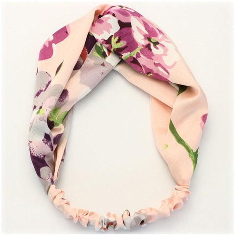 Silk Elastic Cross Headband