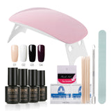 ROSALIND 12Pcs/Lot SUNmini UV Lamp Beigner Practice Nail Art Tools DIY Nail Design UV Nail Manicure Kit Any 4 Colors Gel In Set