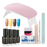 ROSALIND 12Pcs/Lot SUNmini UV Lamp Beigner Practice Nail Art Tools DIY Nail Design UV Nail Manicure Kit Any 4 Colors Gel In Set