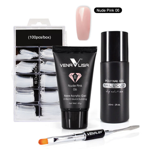 VENALISA Acrylic Gel Kit Soak Off UV LED Poly Gel Real Quality Fast Dry Matte Clear Color Builder Gel Long Lasting Crystal Gel