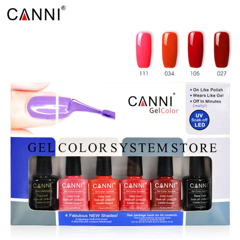 CANNI UV Gel Polish LED Gel Colors Set Nail Art Camouflage Nude Color Series Gel Nail Polish Base Top Coat Kit