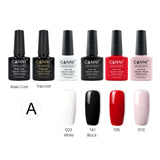 CANNI UV Gel Polish LED Gel Colors Set Nail Art Camouflage Nude Color Series Gel Nail Polish Base Top Coat Kit