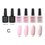 CANNI UV Gel Polish LED Gel Colors Set Nail Art Camouflage Nude Color Series Gel Nail Polish Base Top Coat Kit