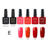 CANNI UV Gel Polish LED Gel Colors Set Nail Art Camouflage Nude Color Series Gel Nail Polish Base Top Coat Kit
