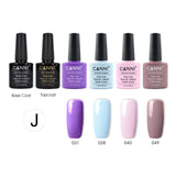 CANNI UV Gel Polish LED Gel Colors Set Nail Art Camouflage Nude Color Series Gel Nail Polish Base Top Coat Kit