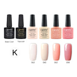 CANNI UV Gel Polish LED Gel Colors Set Nail Art Camouflage Nude Color Series Gel Nail Polish Base Top Coat Kit