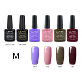 CANNI UV Gel Polish LED Gel Colors Set Nail Art Camouflage Nude Color Series Gel Nail Polish Base Top Coat Kit